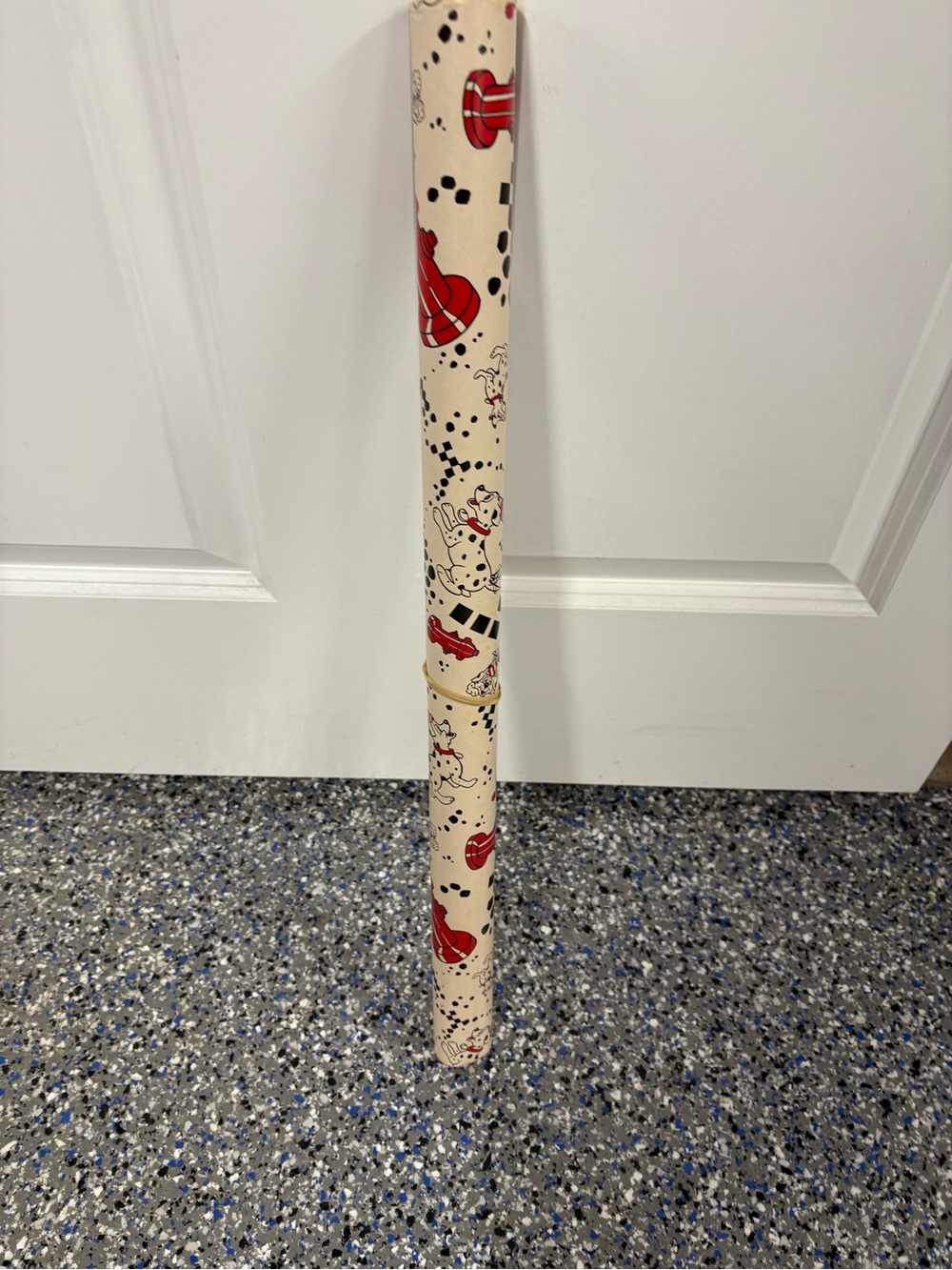 Vintage Birthday Party Wrapping Paper Roll Dalmatians Fire Hydrants Firefighter